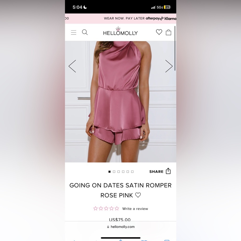 Hello Molly romper! Only worn once, no stains or fabric issues!